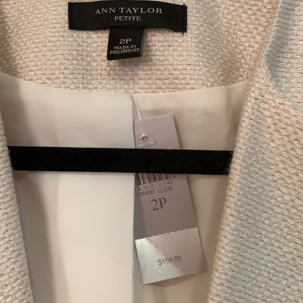 Ann Taylor crop tweed blazer - Picture 2 of 5